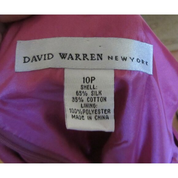Vintage David Warren Pink Sleeveless Silk Blend Dress Sz 10P Elegant Cocktail At - Picture 6 of 6